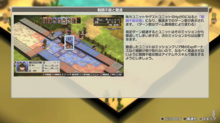 戦闘不能と撤退